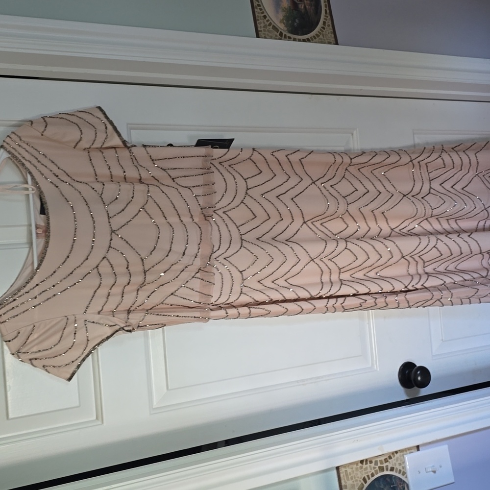 Adrianna Papell Beaded Blouson Dress